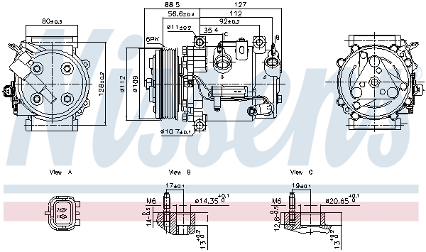 Compressor, air conditioning - 891201 NISSENS