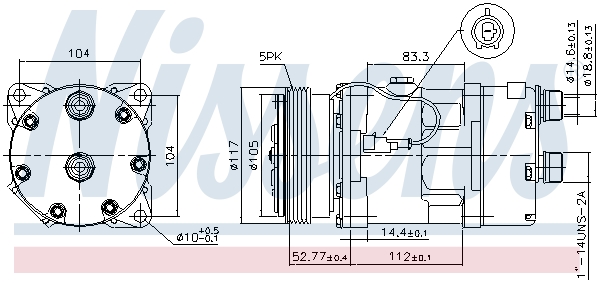 Compressor, air conditioning - 89123 NISSENS