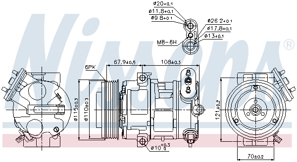 Compressor, air conditioning - 89126 NISSENS