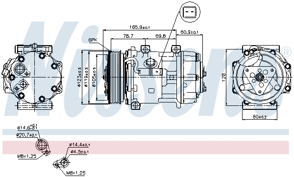 Компрессор, кондиционер - 89136 NISSENS