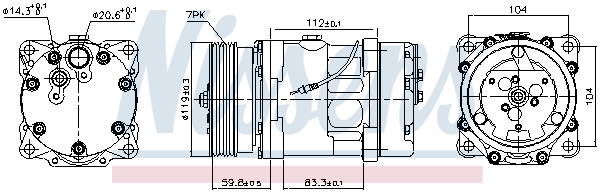 Compressor, air conditioning - 89160 NISSENS