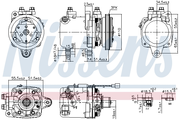 Compressor, air conditioning - 89163 NISSENS