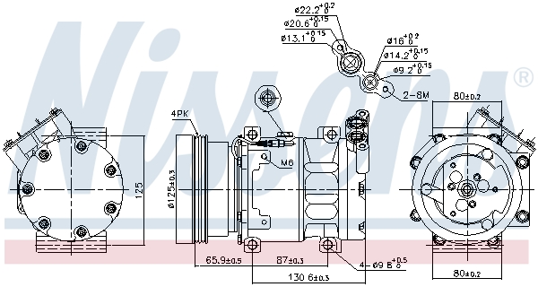 Compressor, air conditioning - 89164 NISSENS