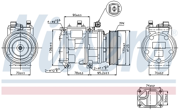 Compressor, air conditioning - 89186 NISSENS