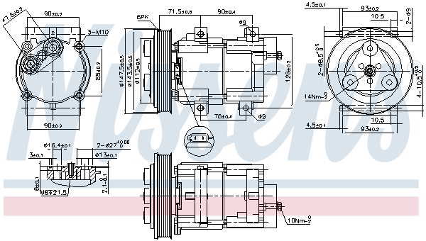 Compressor, air conditioning - 89190 NISSENS