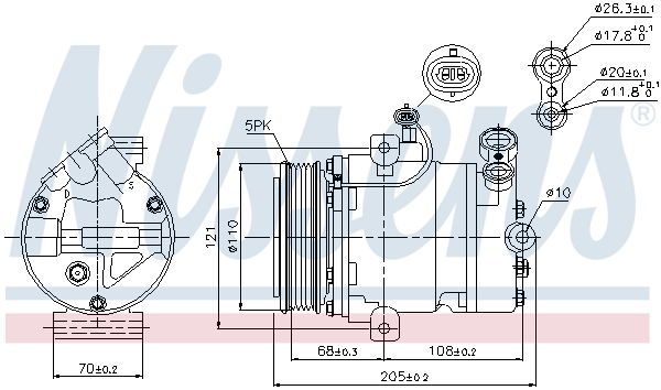 Compressor, air conditioning - 89197 NISSENS