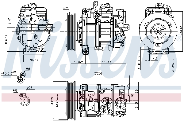 Compressor, air conditioning - 89209 NISSENS