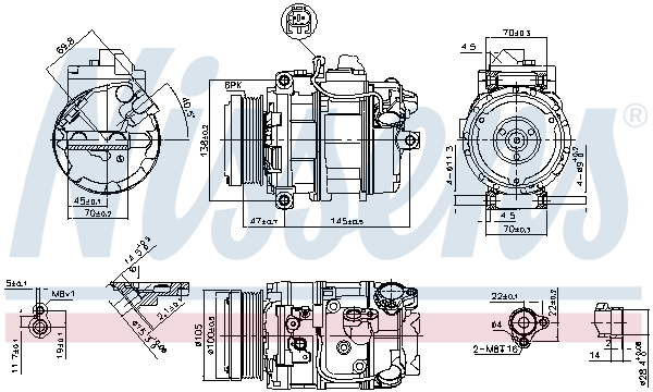 Compressor, air conditioning - 89212 NISSENS