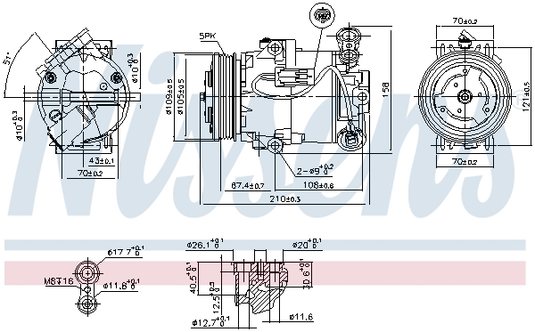 Compressor, air conditioning - 89215 NISSENS