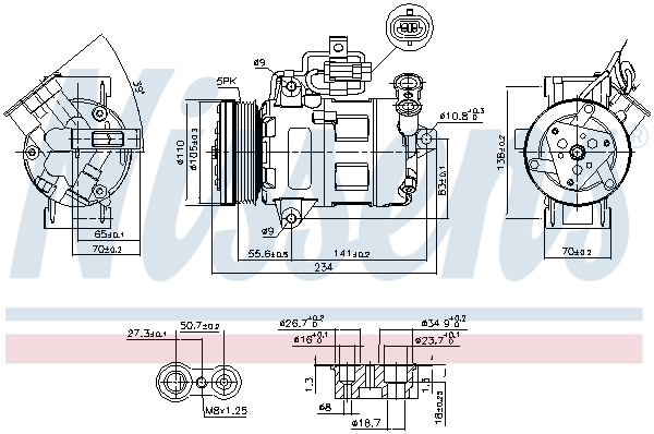 Compressor, air conditioning - 89216 NISSENS