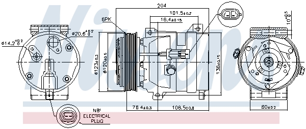 Compressor, air conditioning - 89217 NISSENS