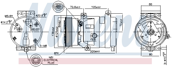 Compressor, air conditioning - 89218 NISSENS