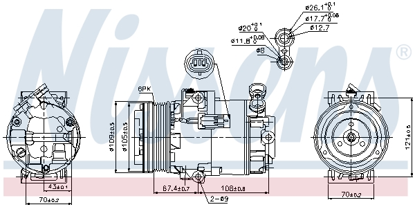 Compressor, air conditioning - 89222 NISSENS