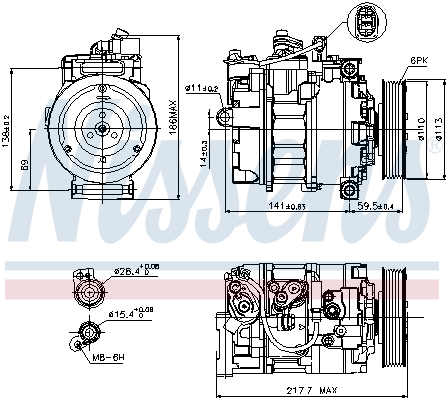 Compressor, air conditioning - 89223 NISSENS