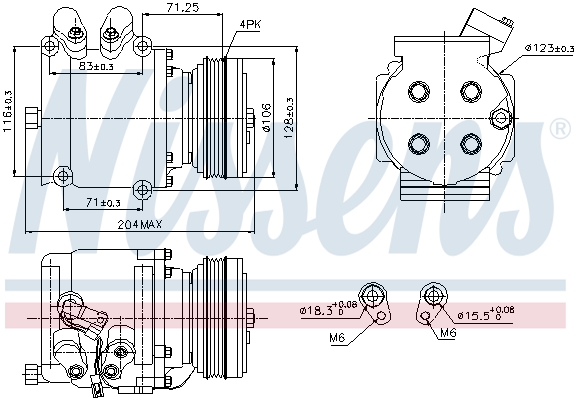 Compressor, air conditioning - 89226 NISSENS