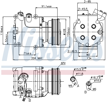 Compressor, air conditioning - 89233 NISSENS