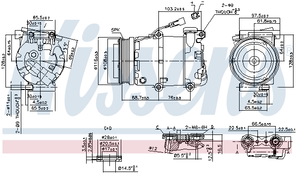 Compressor, air conditioning - 89234 NISSENS