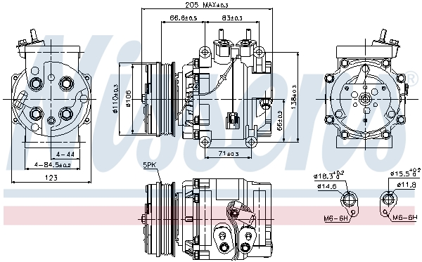 Compressor, air conditioning - 89235 NISSENS