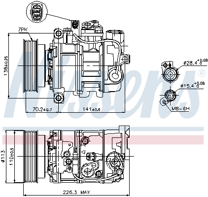 Compressor, air conditioning - 89237 NISSENS