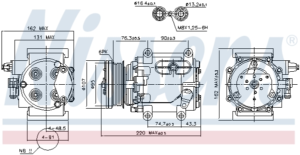 Compressor, air conditioning - 89239 NISSENS