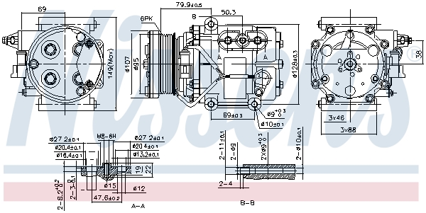 Compressor, air conditioning - 89240 NISSENS