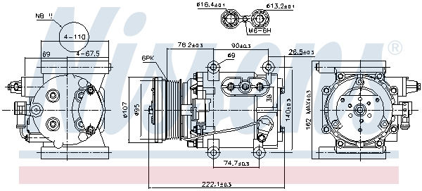 Compressor, air conditioning - 89241 NISSENS