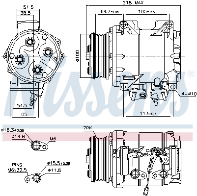 Compressor, air conditioning - 89242 NISSENS