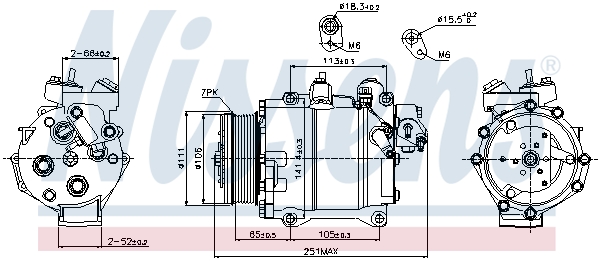 Compressor, air conditioning - 89245 NISSENS