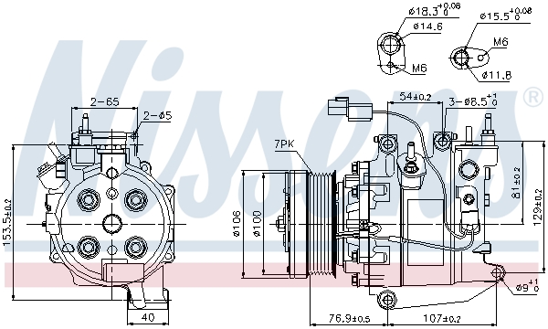 Compressor, air conditioning - 89246 NISSENS