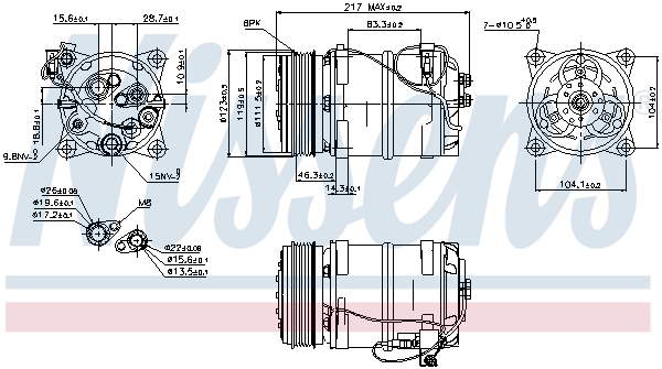 Compressor, air conditioning - 89249 NISSENS