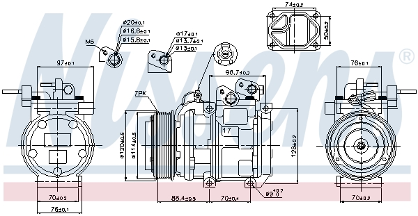 Compressor, air conditioning - 89256 NISSENS