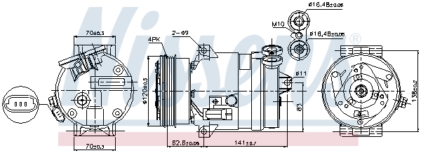 Компрессор, кондиционер - 89258 NISSENS
