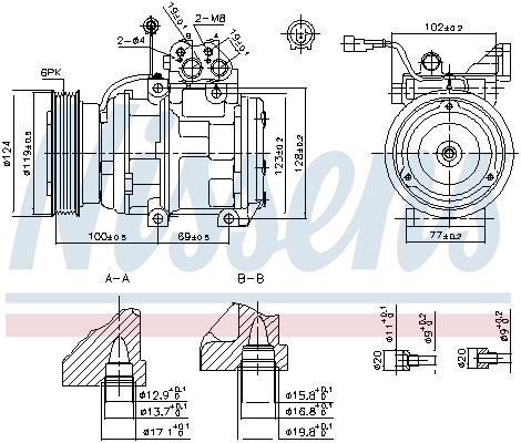 Compressor, air conditioning - 89265 NISSENS