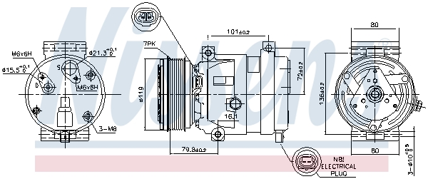 Compressor, air conditioning - 89267 NISSENS