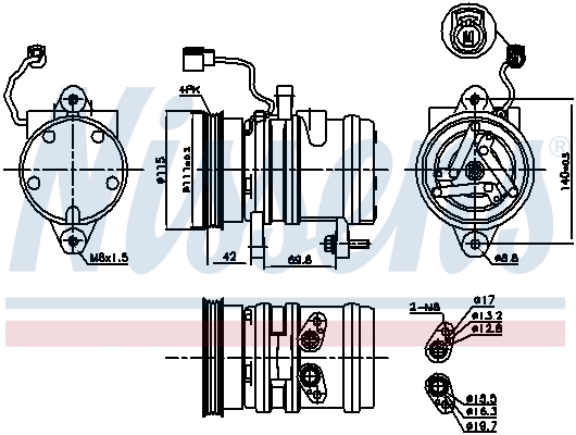 Compressor, air conditioning - 89272 NISSENS