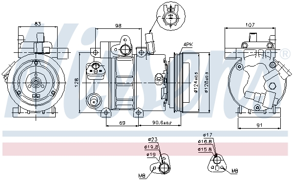 Compressor, air conditioning - 89273 NISSENS