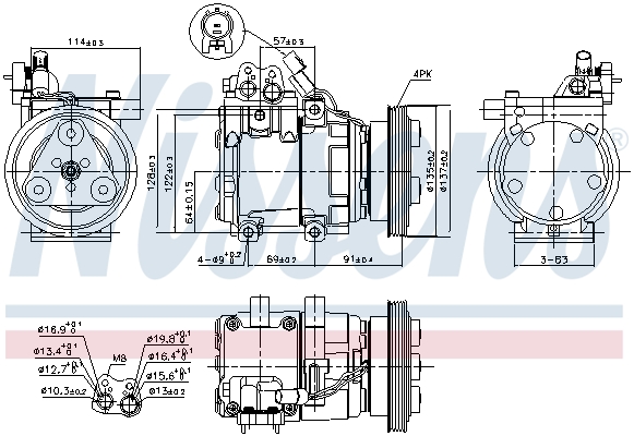 Compressor, air conditioning - 89274 NISSENS