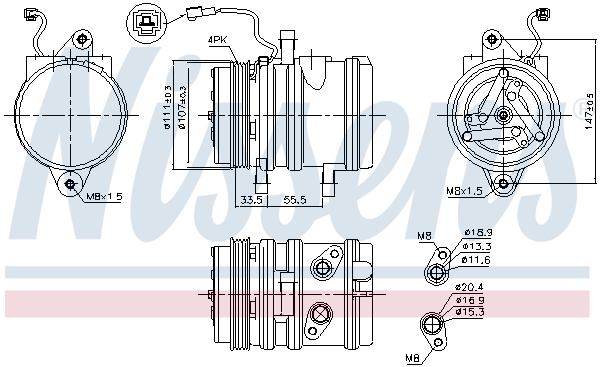 Compressor, air conditioning - 89275 NISSENS
