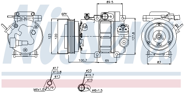 Compressor, air conditioning - 89278 NISSENS