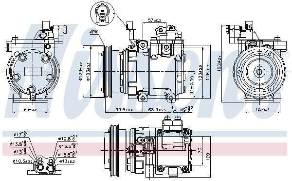 Компрессор, кондиционер - 89286 NISSENS