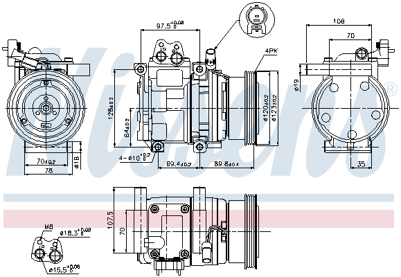 Compressor, air conditioning - 89290 NISSENS