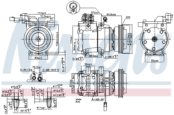 Compressor, air conditioning - 89291 NISSENS