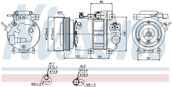 Compressor, air conditioning - 89298 NISSENS