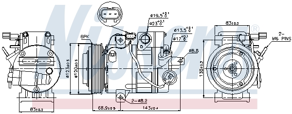 Compressor, air conditioning - 89304 NISSENS