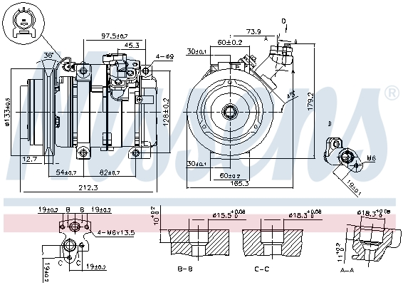Compressor, air conditioning - 89312 NISSENS
