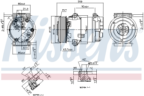 Compressor, air conditioning - 89323 NISSENS