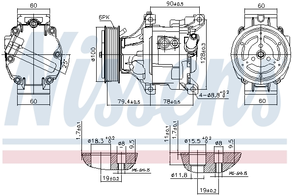Compressor, air conditioning - 89324 NISSENS