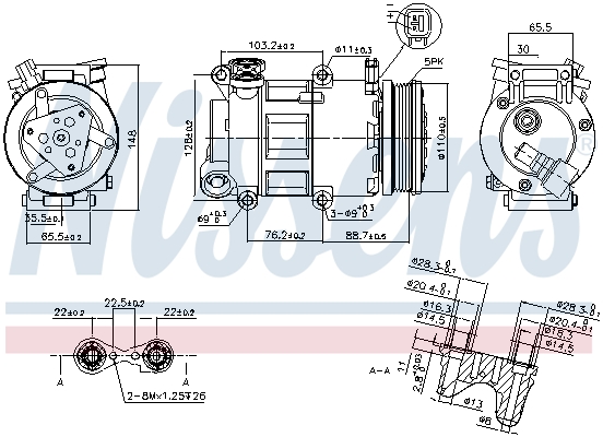 Compressor, air conditioning - 89327 NISSENS