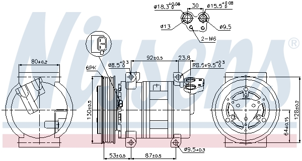 Compressor, air conditioning - 89330 NISSENS