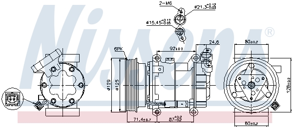 Compressor, air conditioning - 89332 NISSENS